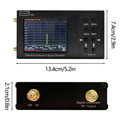 HTOOL-SA6 Spectrum analyzer 35MHZ-6.2GHZ carry lightweight
