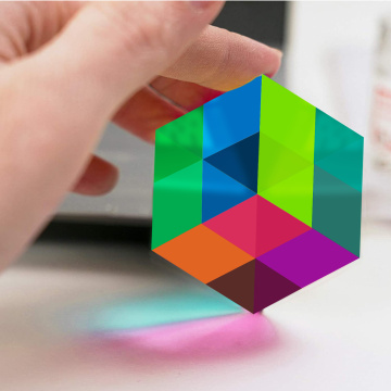 Cubo acrílico multi color original de Apex para regalo