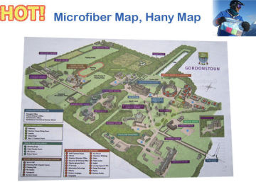 Customized Eco Friendly Printing Handy And Free Existing Sample Ultra Fine Microfiber Map