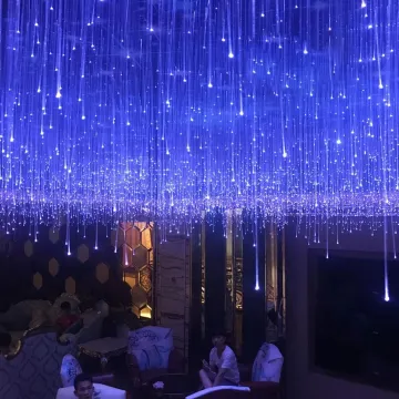 Fibre Optic Raincloud Waterfall Curtain Light