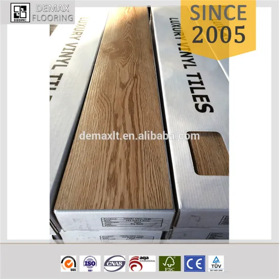 DEMAX 100% Waterproof, Fire Resistant PVC Wood Plastic and stone powder Composite Flooring tiles