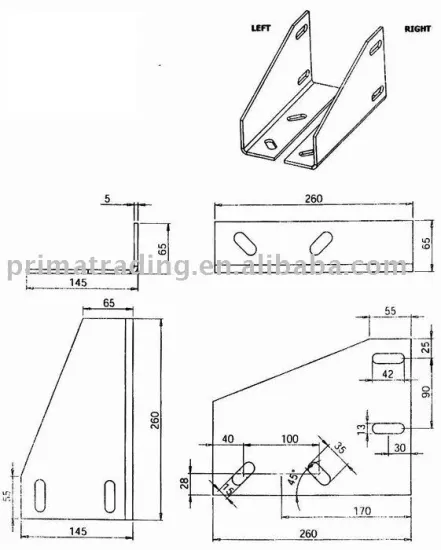 Guide rail bracket triangle