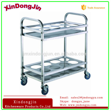 CR-L4 stainless steel kettle cart,square tube drinks trolley cart,kitchen serving trolley cart
