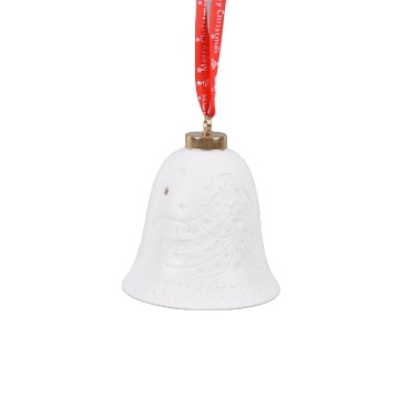 Hollow Out Porcelain LED Christmas Ball Ornaments