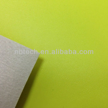 Fluorescent Yellow pvc leather pvc shoe upper