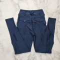 Pantaloni equestri per bambini a sedile a sedile completo blu navy