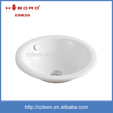 301 Modern bathroom design round ceramic counter top wash basin