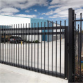 Industrial area PVC powder coated Iron fence