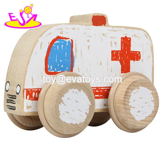 hottest wooden ambulance car toy W04A250