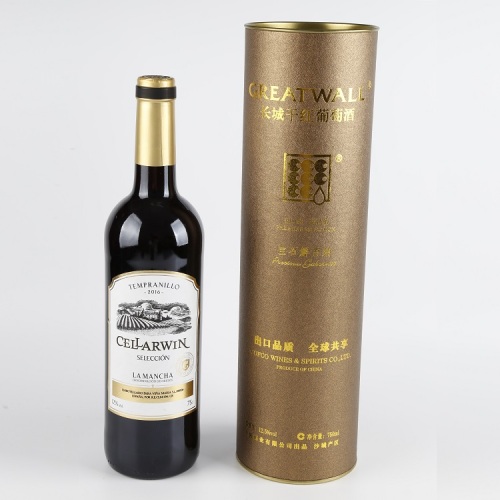 Luxury Paper Foil Stamping Wine Tube Gift Box