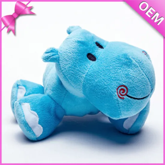 20cm Sitting Baby Safe Soft Hippo Blue Plush, Plush Hippo Toys, Blue Hippo Plush Toy