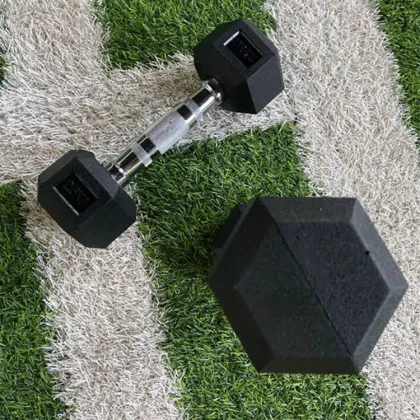 High Quality Weight Rubber Hex Dumbbells 20kg Steel Hex Dumbbells China Factory