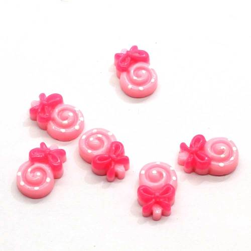 Decorative Pink Lollipop Shaped Resin Beads For Handmade Craft Bedroom Ornaments Telephone Shell Decor Beads