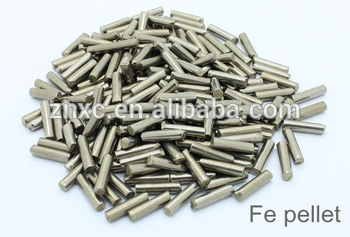 pure 2*5 mm evaporation material high Purity 99.99% Iron Fe pellets
