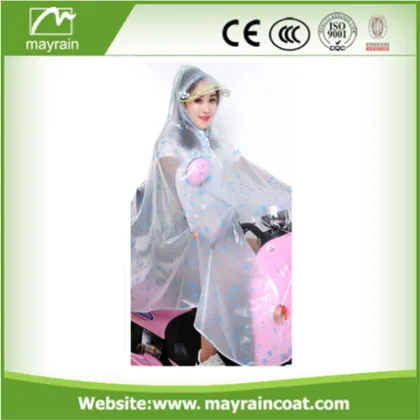 Promotional Transparent Adult Raincoat Poncho