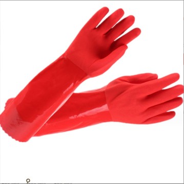 Waterproof Durable PVC Plus Velvet Dishwashing Gloves for Household Cleaning