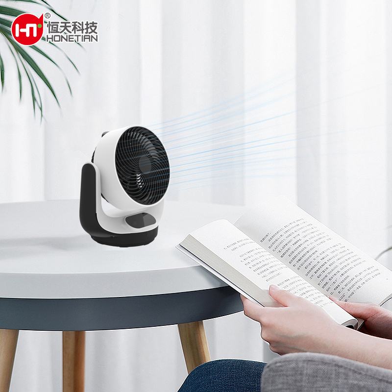 HONETIAN 3speeds 4 modes 9timer LED display hot sellers 8 inches DC circulator table custom colors indoor electric plastics fan