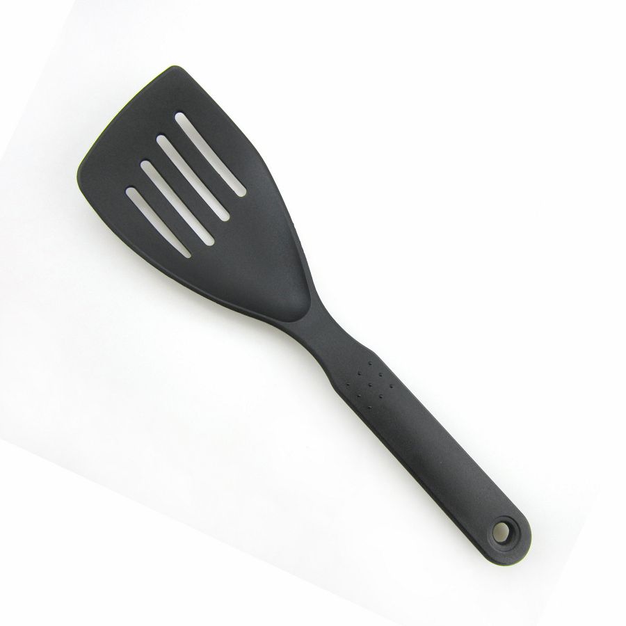 Spatola con intaglio in nylon cucina a manico nero