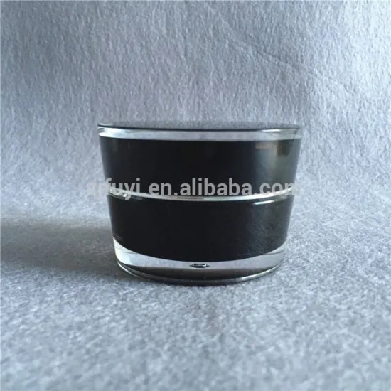 Black Acrylic Cream Jars for Cosmetic Packaging
