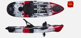 Single Seat One Person 10FT Fishing Foot Pedal Drive LLDPE Plastic Kayak