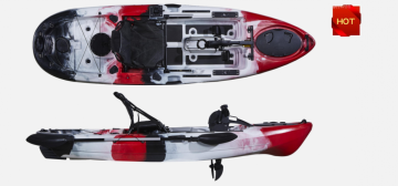 Single Seat One Person 10FT Fishing Foot Pedal Drive LLDPE Plastic Kayak