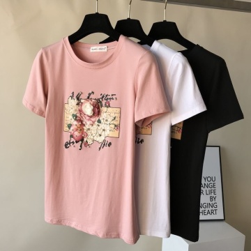 4 IN 1ファッション刺繍フラワーTシャツ