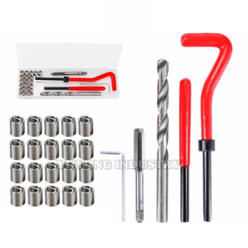 Uitgebreide draadreparatietoolkit: beschadigde draden herstellen voor M3 tot M14 -maten met HSS -sleutel-, sleutel- en TWIST -drillbits