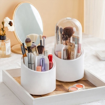 360 Degree Rotating Makeup Organizer - Hot Sale Dustproof Cosmetic Storage Case with Lid