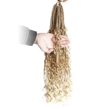 14/18Inch Boho Goddess Box Braids Crochet Hair Box Braid Crochet Hippie locs Bohemian Crochet Hair Extension