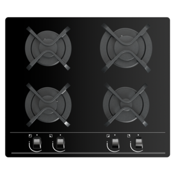 Hobs de gás de teca 4 anéis 60 cm