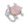 Assortiment de perles de quartz rose anneaux de forme de chouette pour femmes rose rose quartz sonnets de coeur pour filles anneau ajusté de mariage de mariage