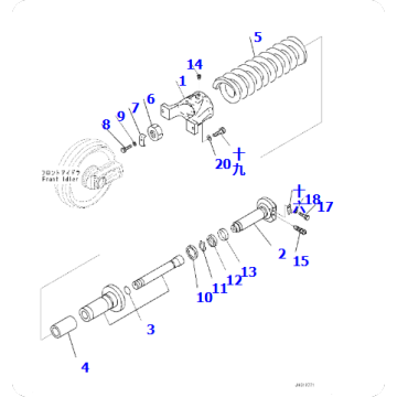 OEM manufacturer supply PC290LC-11 tensioning cylinder assembly 2A6-30-0002