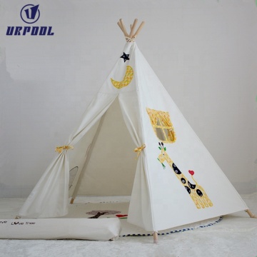 Deluxe Play Teepee: 100% Cotton Canvas Play Tent for Children's Game Room