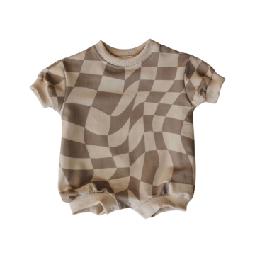 O-Neck Pullover Baby Romper - Short Sleeves Jumpsuit for 3 to 6 Months