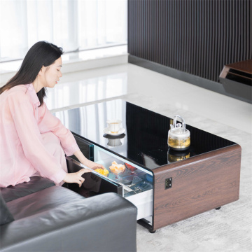 Smart Couchtisch mit gekühlten Schubladen und drahtloser Ladung