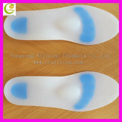 Sport Gel Silicone Insole Silicone Orthotic Insole Shock Absorbing Silicone Gel Insole