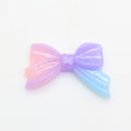 Gradient Color Flat Back Mini Bowknot Shape Resin Cabochon 100pcs Girls Hair Clothes Accessories DIY Decor Charms