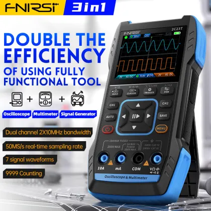 FNIRSI Handheld Digital Oscilloscope & Multimeter - Three-in-One Dual-Channel Instrument