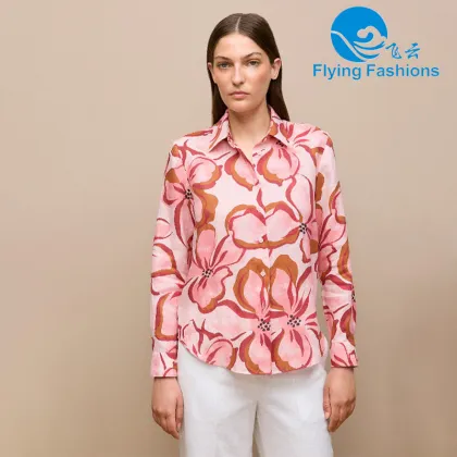 Fashionable pink printed shirt