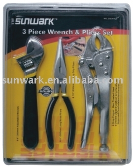 3pcs Pliers &amp; Wrench Set