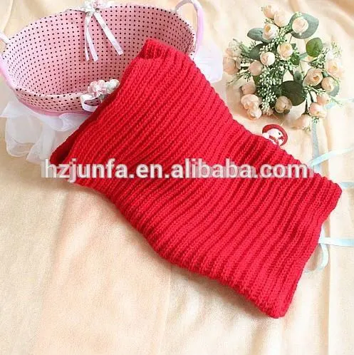 2015 Fashion warp knitted warm snood neck warmer solid color