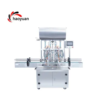 Automatic 4 Head Paste Filling Machine for Soft Drinks - HYGY-4 HAOYYHUAN