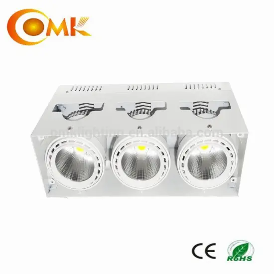 3 heads dimmable 90W suspended ceiling cob downlight