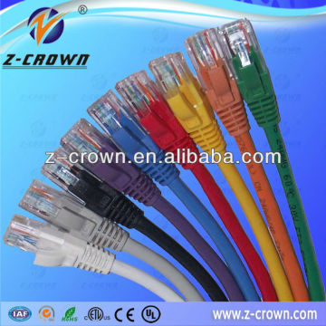 4 Twisted Pair, UTP CCA Cat5e Patch Cord/Cable 7*0.2mm