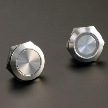 Hoge kwaliteit 12 mm 25 mm metalen drukknopschakelaars - Momentary, waterdichte IP67, 12V
