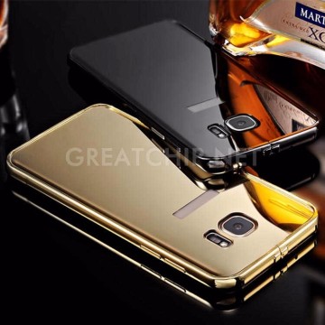 Alibaba Express Electroplating PC Mirror Phone Case For Samsung Galaxy S7 edge Case aliminum bumper metal Mirror Cover