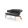 Contemporary Upholstered Bench Fabric Leather Loveseat Sofa