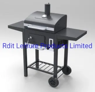 Small Size Charcoal Grill with Side Table and Bottom Shelf