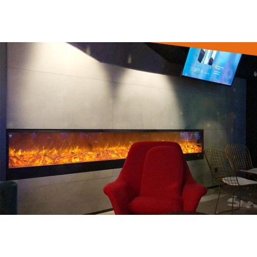 72 Inches Wall Mounted Decor Flame Electric Fireplace