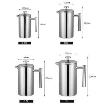 Double wall Stainless Steel French Press Coffee Maker